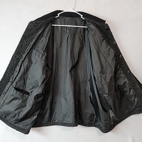 Vintage Anthony Richards Reversible Fleece Black Coat Overcoat Women’s 2XL - Picture 11 of 16